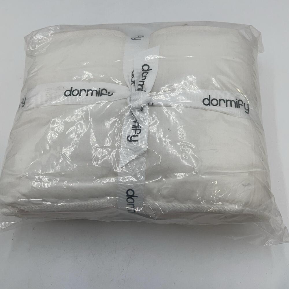 Dormify Seersucker Ruched Standard Sham Pale Pink White Pretty Bedding New